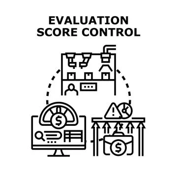 Evaluation score control system for business performance management 스톡 일러스트