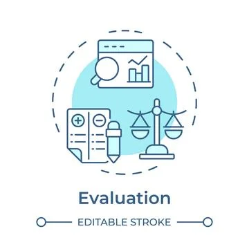 Evaluation soft blue concept icon Stock Illustration