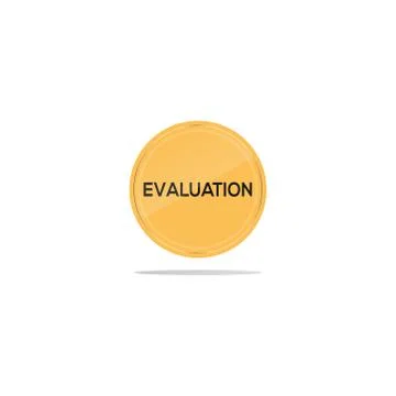 Evaluation text in cream circle Stock Illustration