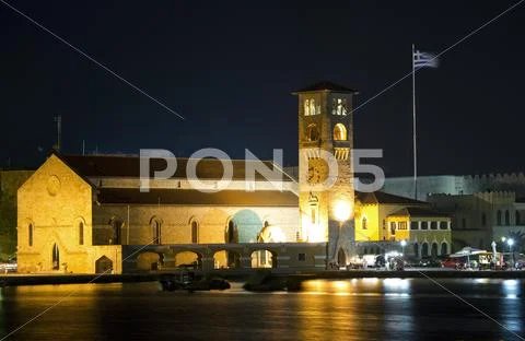 Evangelismos church, rhodes, greece Stock Photos