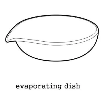Evaporating dish icon outline Stock Illustration