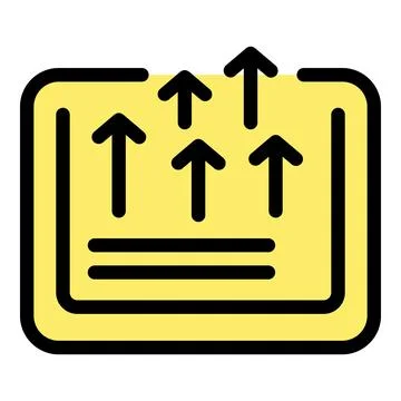 Evaporation icon representing liquid transforming into gas through heat Ilustración de archivo