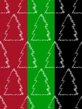 Eve tree geometrical seamless pattern. Christmas, new year holiday festive Stock Illustration