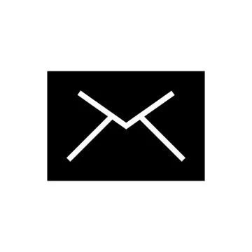 Evelope glyph icon Stock Illustration