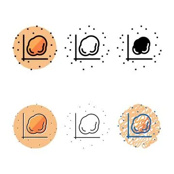 Even borders mole color modern icon vector イラスト素材