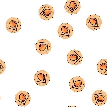 Even borders mole vector seamless pattern Illustrazione stock