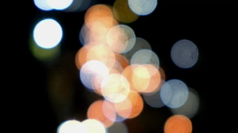 Even the headlights of motorized vehicles are blurry at night Stock Footage 272481164