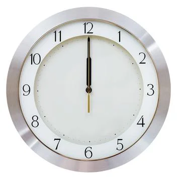 Even midnight - twelve o clock even midnight - twelve o clock on the dial ... Stock Photos