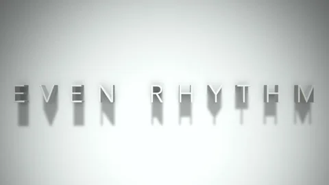Even rhythm 3D title animation with shadows on a white background Stock Footage 297128912
