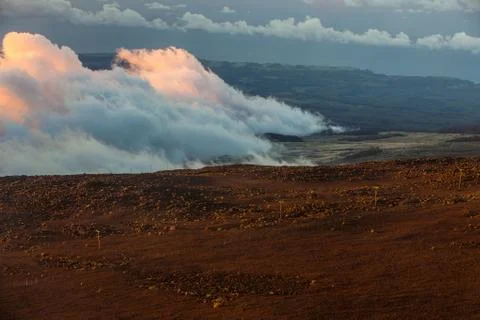 Evening Above Maui Clouds Stock Photos