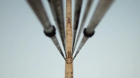 Evening action on the bridge Stock Footage 63357611