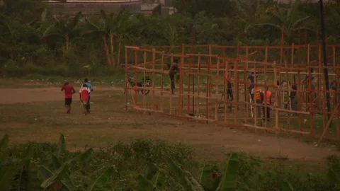 Evening activities in Douala, Cameroon Stock Footage 89363349
