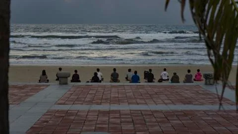 Evening aega on the seashore. Stock Photos