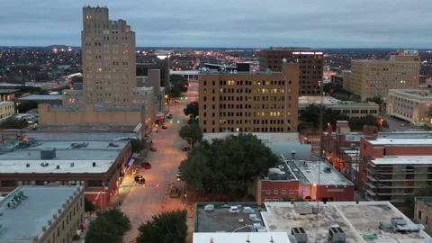 Evening Aerial Down Town Abilene, Tx 스톡 동영상 171883510