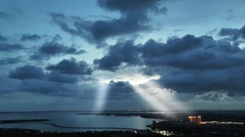 The evening after the typhoon Stockbeeldmateriaal 313510887