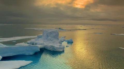 Evening in the Arctic Stock Footage