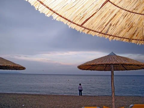 Evening in Asprovalta Stock Photos
