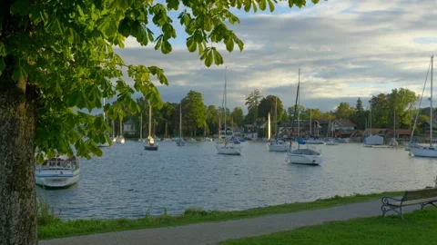 Evening atmosphere at Lake Starnberg Stock Footage 345081971