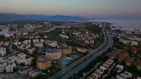 Evening in Avsallar after sunset Stock Footage 256926331