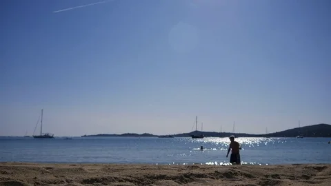 Evening bathing Stock Footage 79878617