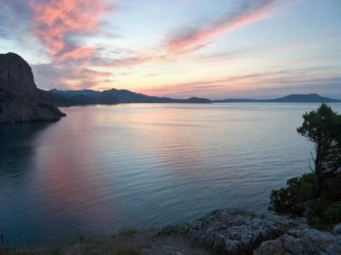 Evening bay Stock Photos