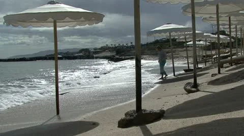 Evening beach Video stock 12050148