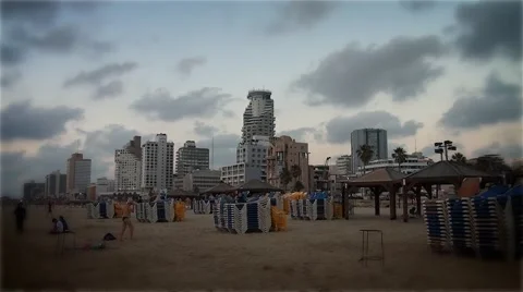 Evening on the beach Stock Footage 40013735