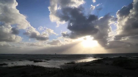 Evening beach Video stock 91361998