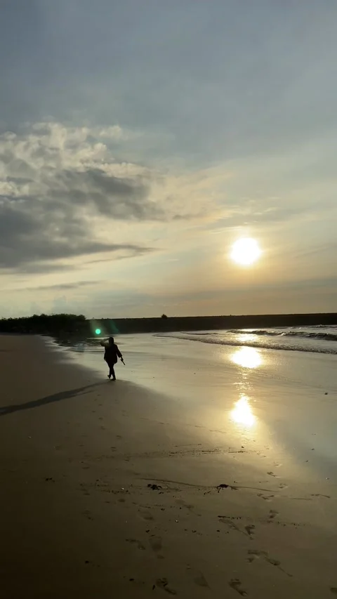 Evening by the beach Stock Footage