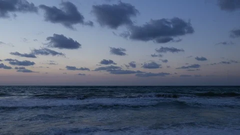 Evening at the Beach in Greece after Sunset in Rethymno Video stock 107526065