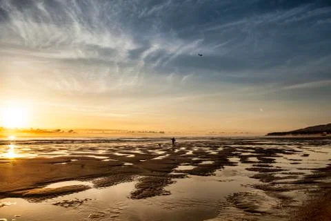 Evening at the beach Stock Photos
