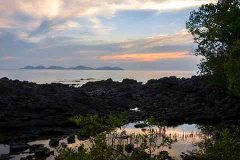 Evening on the Beach. Stock Photos