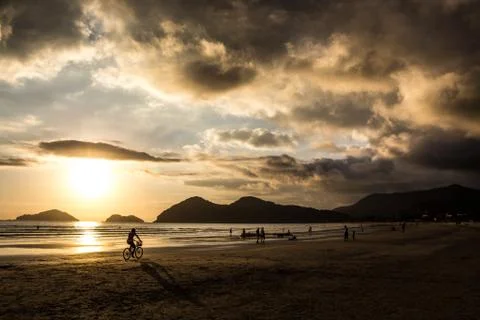 Evening at the beach Stock Photos