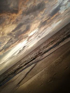 Evening beach Stock Photos