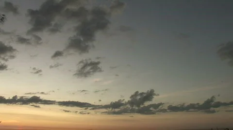 Evening Beach Sky Stock Footage 755303