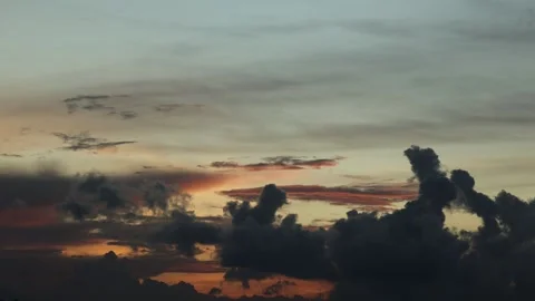 Evening Black Clouds Stock Footage 248420698