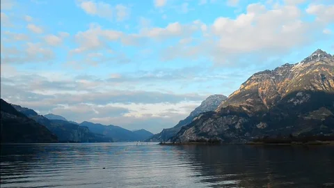 In the evening. Blue Hour Stock Footage 73590697