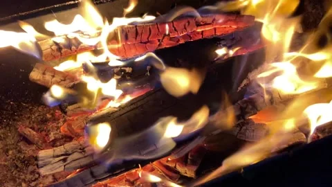 Evening bonfire. Video stock 232930604