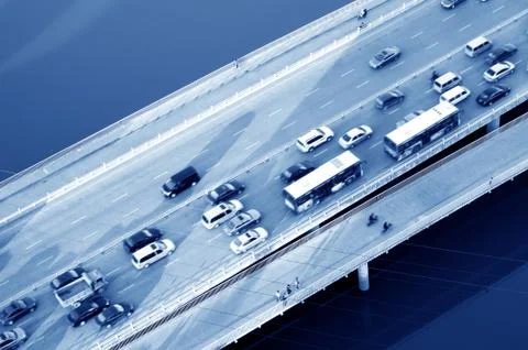 Evening bridge Stock Photos