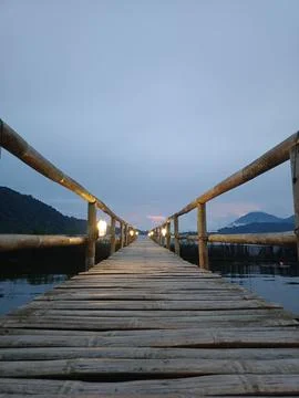 Evening bridge Foto stock