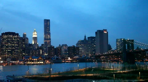 Evening in Brooklyn Heights Stock Footage 2193455