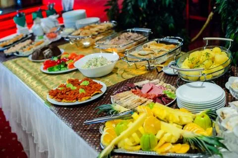 Evening buffet Stock Photos