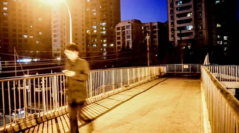 At evening,the busy second ring road traffic and pedestrians go home. 스톡 동영상 53050820