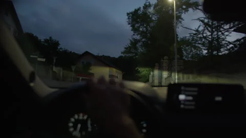 Evening car ride Stock Footage 268207740