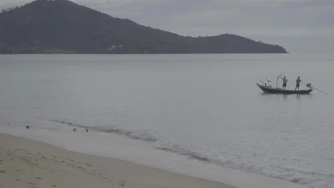 Evening catch in Asia Stock Footage 93887961