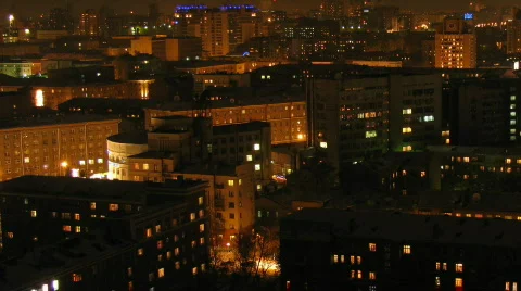 Evening city 2 Stock Footage 376081