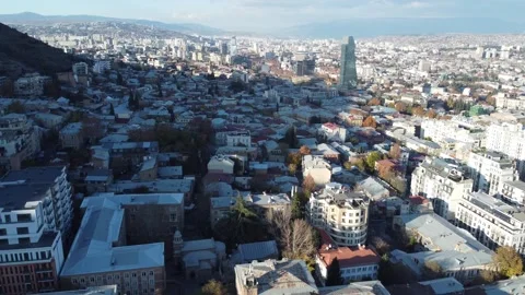 Evening city from above Stock Footage 231368824