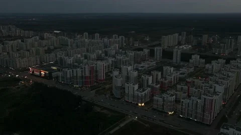 Evening city from above. Timelapse Stock-Footage 161431841