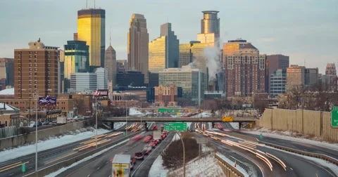 Evening City Commute Stock Footage 61270757