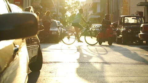 Evening city Stock Footage 42749606